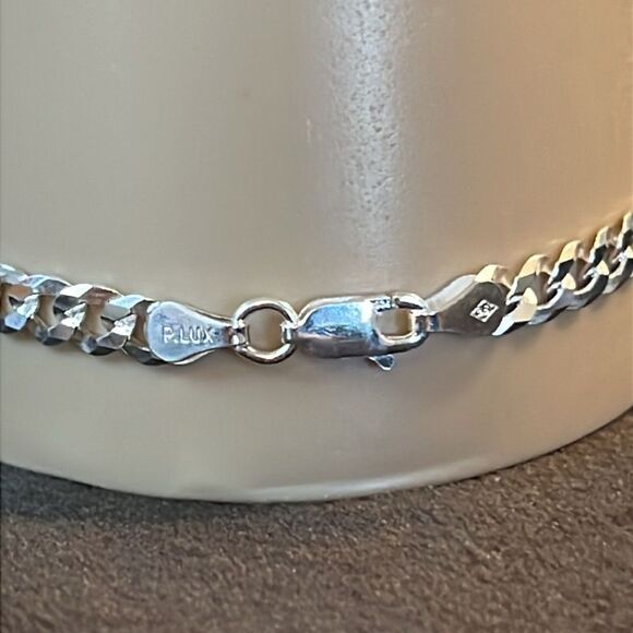 7.5 inch 5 mm 925 Italian sterling silver Cuban bracelet - Picture 6 of 11